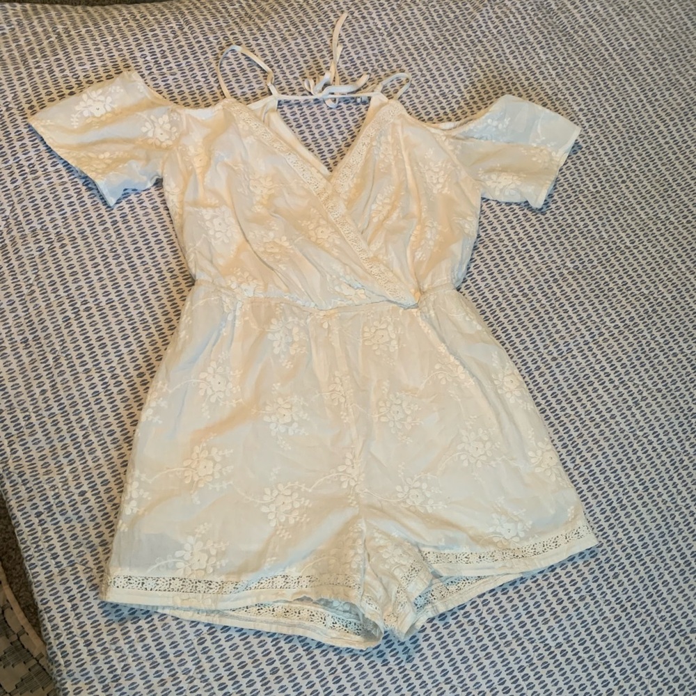 Lacey white romper